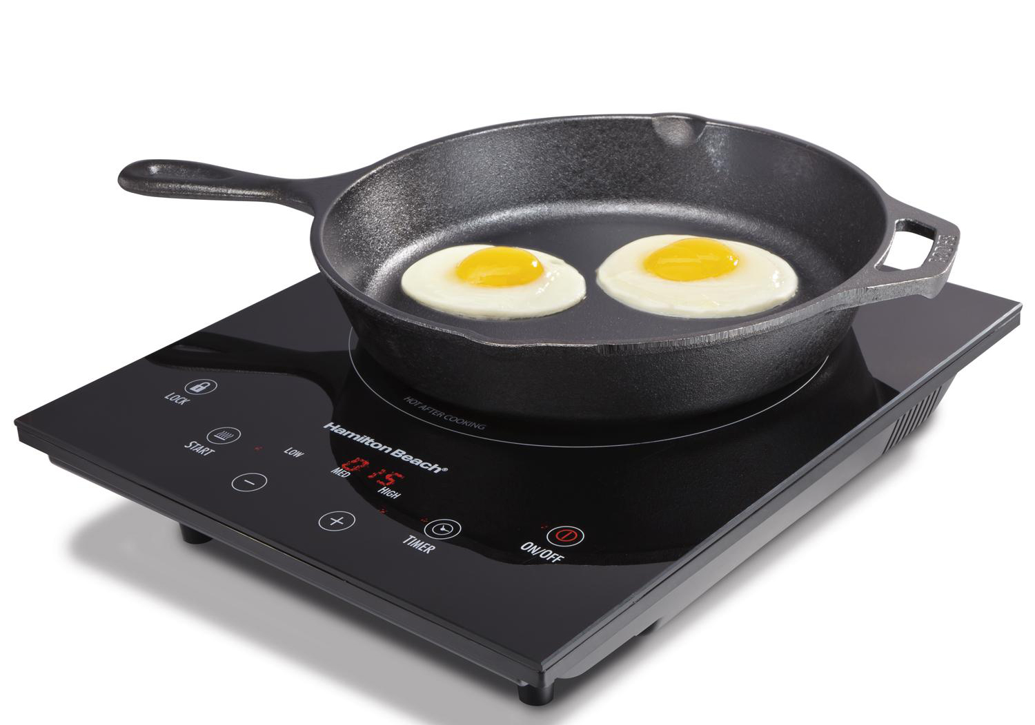 Чугунная сковорода на индукционной плите