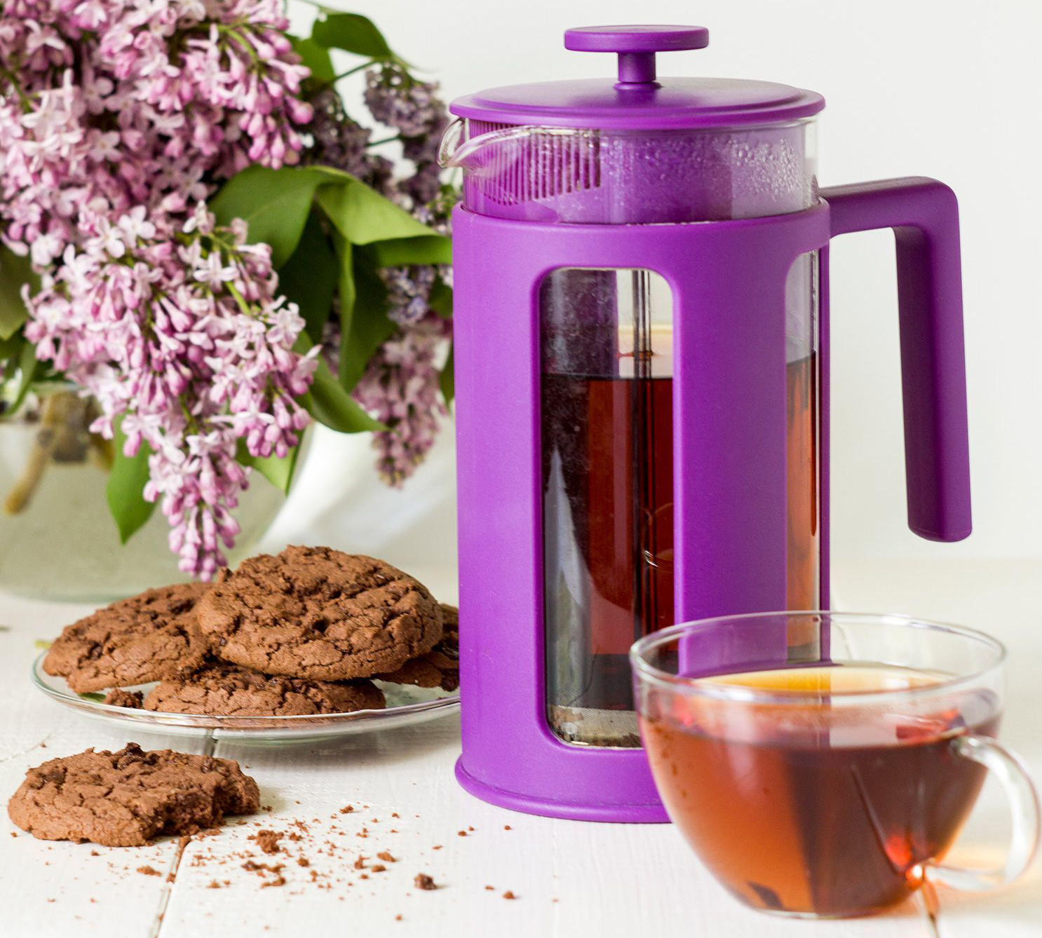 Френч-пресс с чаем