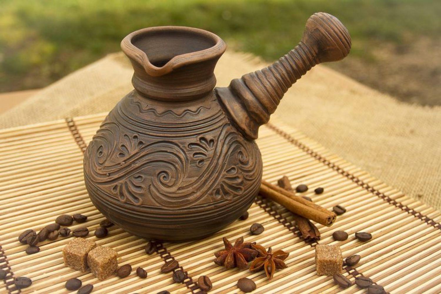 Глиняная турка для кофе