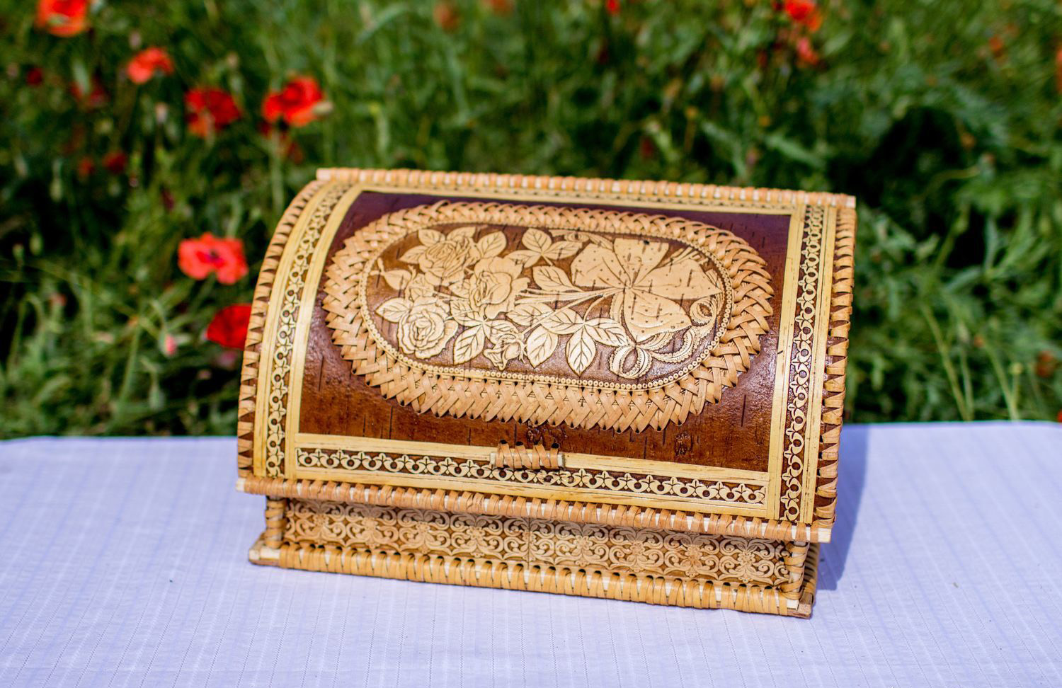 Фото хлебницы из бересты