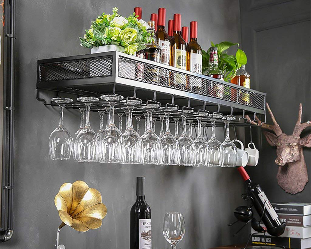Полка для бокалов из нержавейки