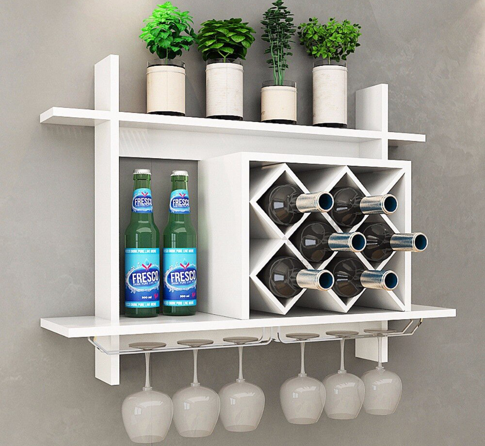 Фото полки с бокалами