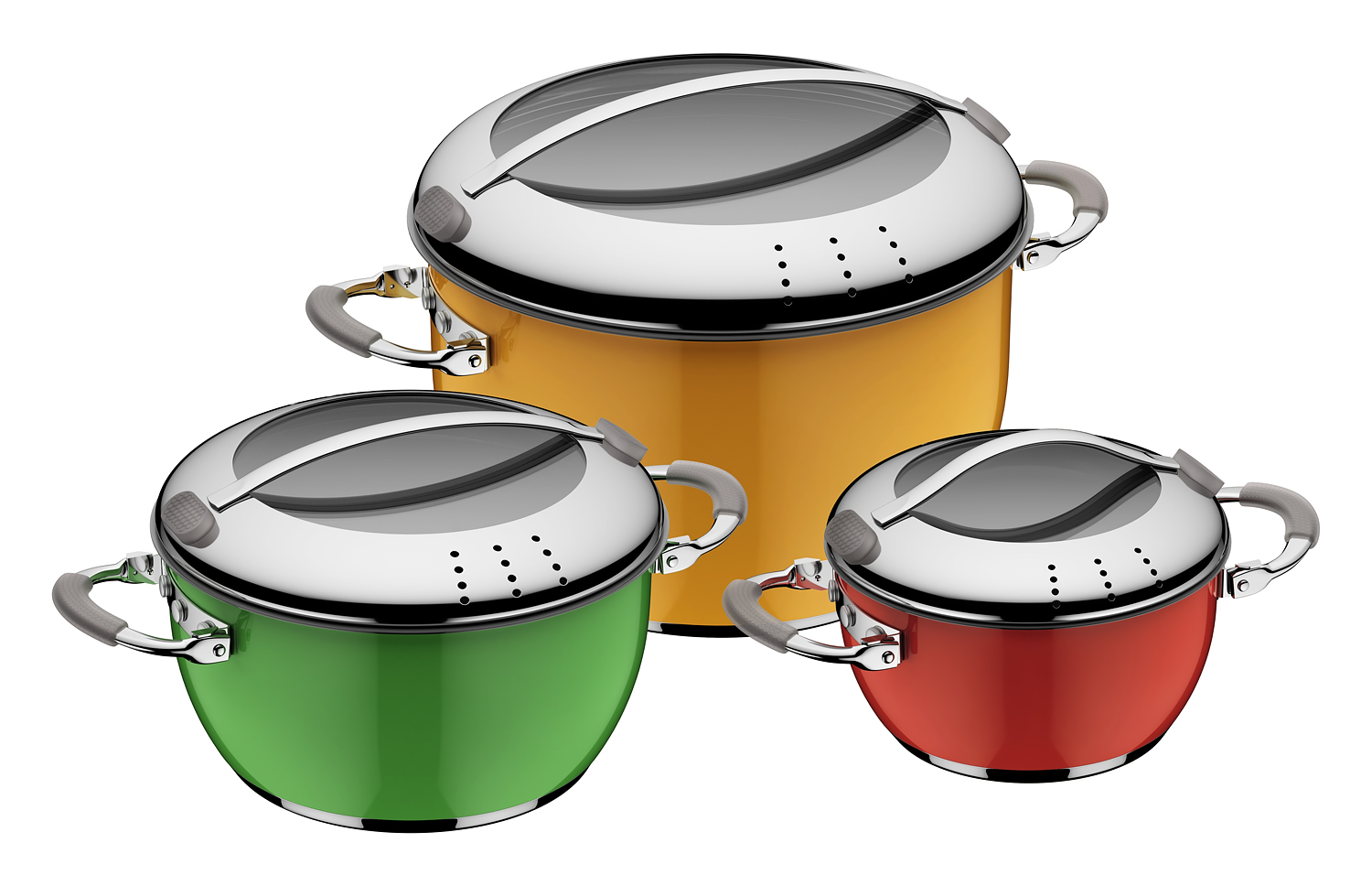 Разноцветные кастрюли NADOBA