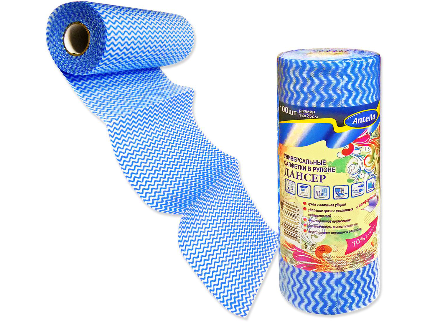 Салфетки из вискозы в рулоне