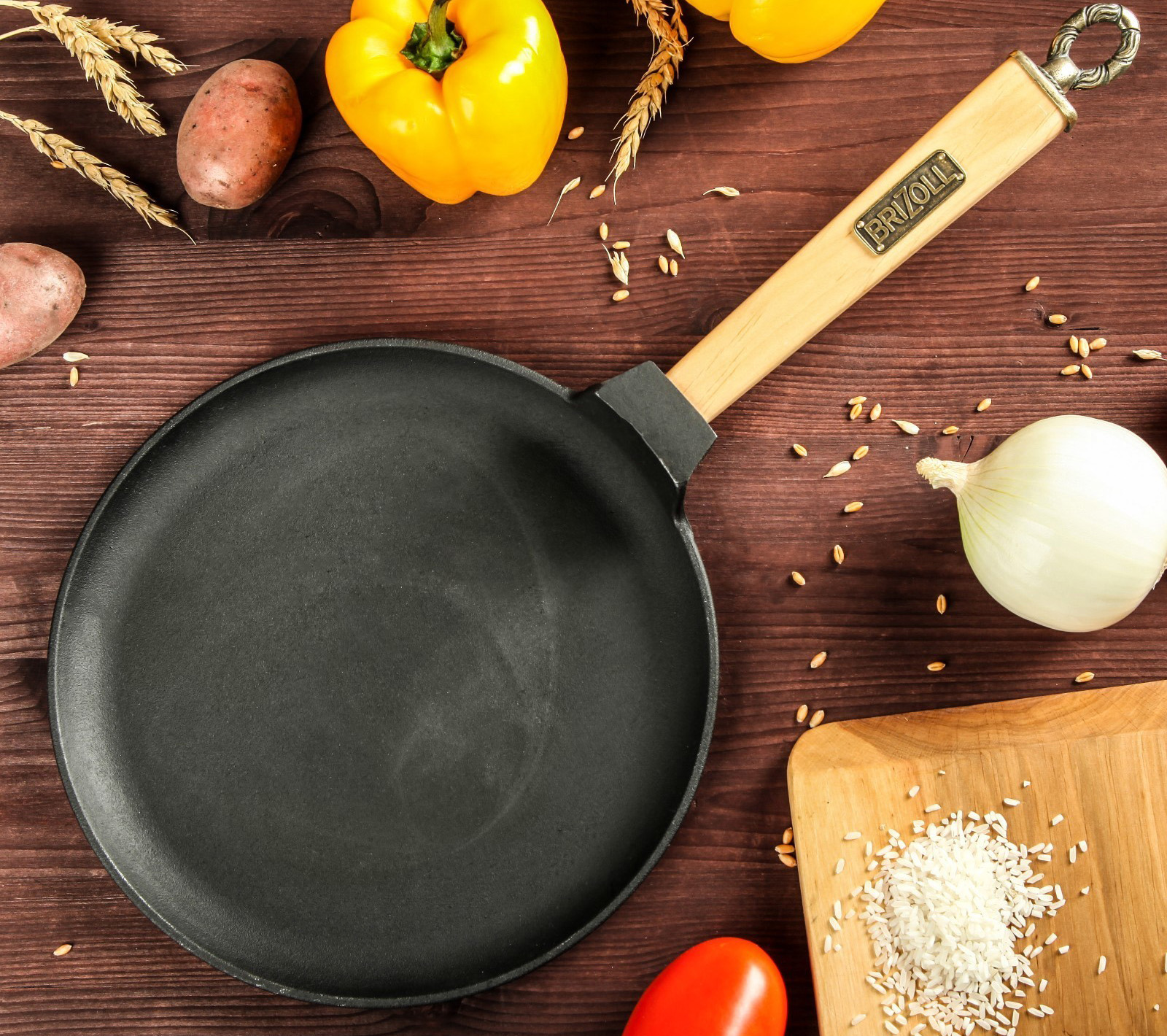 Чугунная блинная сковорода